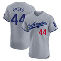 LA.Dodgers #44 Andy Pages Player Gray Limited Elite Home Gdoa Stitched Jerseys