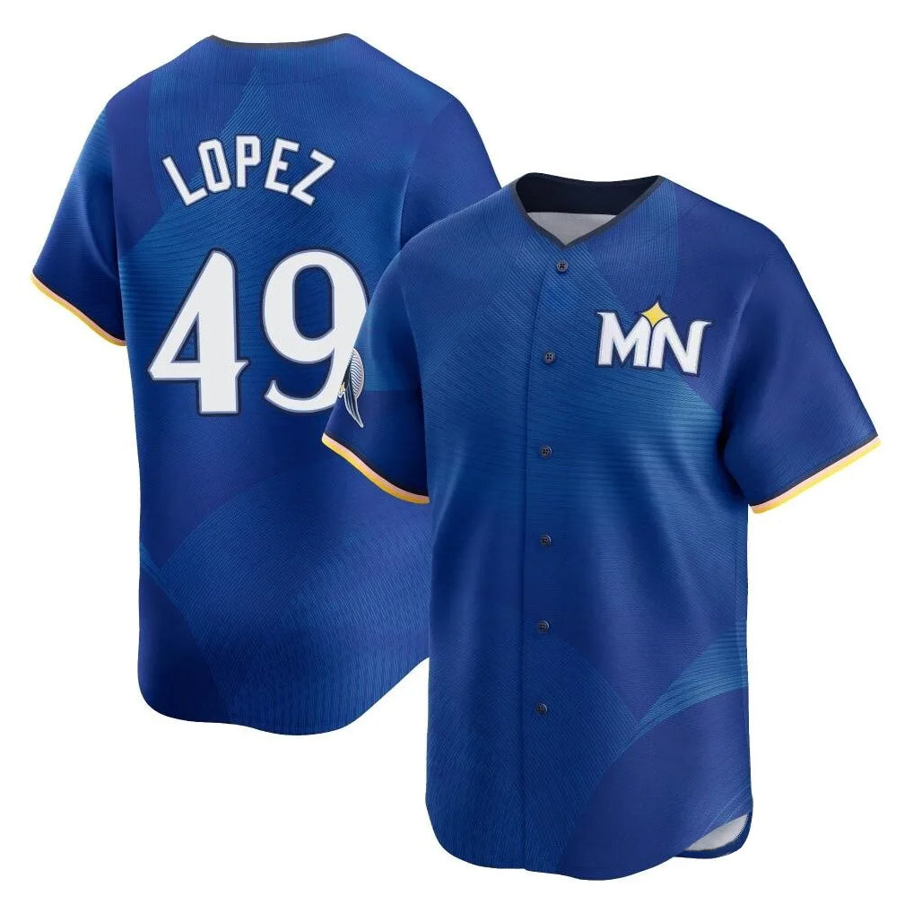 M.Twins #49 Pablo Lopez Player Royal City Connect Limited Home Gdoa Stitched Jerseys