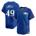 M.Twins #49 Pablo Lopez Player Royal City Connect Limited Home Gdoa Stitched Jerseys