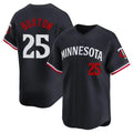 M.Twins #25 Byron Buxton Player Navy Home Limited Gdoa Stitched Jerseys