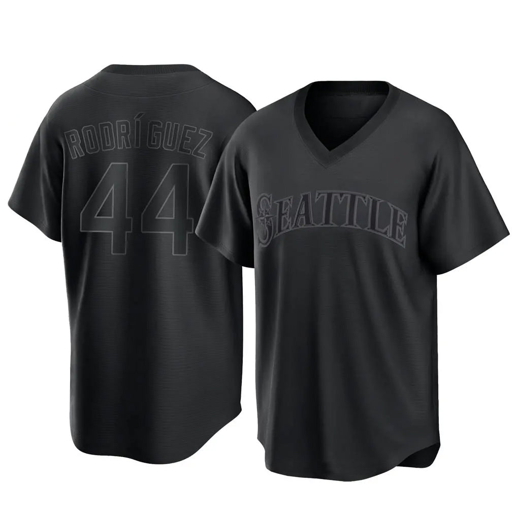S.Mariners #44 Julio Rodriguez Player Black Replica Fashion T-shirt Gdoa Stitched Jerseys