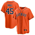 H.Astros #45 Tatsuya Imai Player Orange Home Game Gdoa Stitched Jerseys