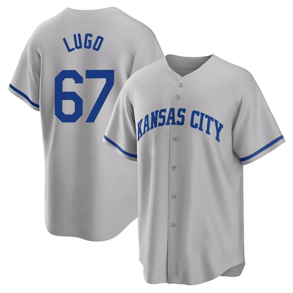 KC.Royals #67 Seth Lugo Player Gray Game Home Gdoa Stitched Jerseys