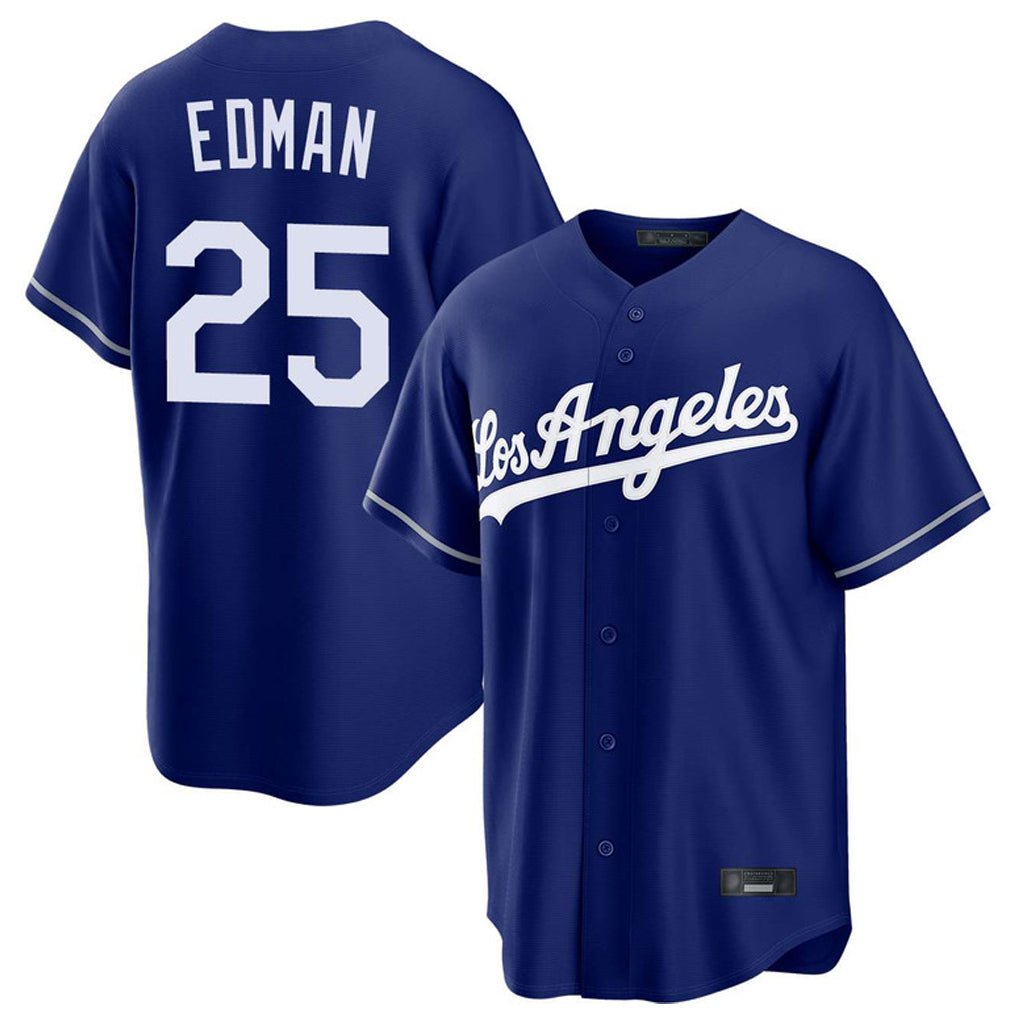 LA.Dodgers #25 Tommy Edman Player Royal Game Gdoa Stitched Jerseys