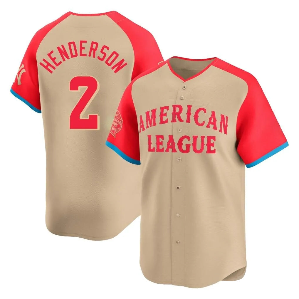 B.Orioles #2 Gunnar Henderson Player Cream American League All-Star Limited Home Game Gdoa Stitched Jerseys