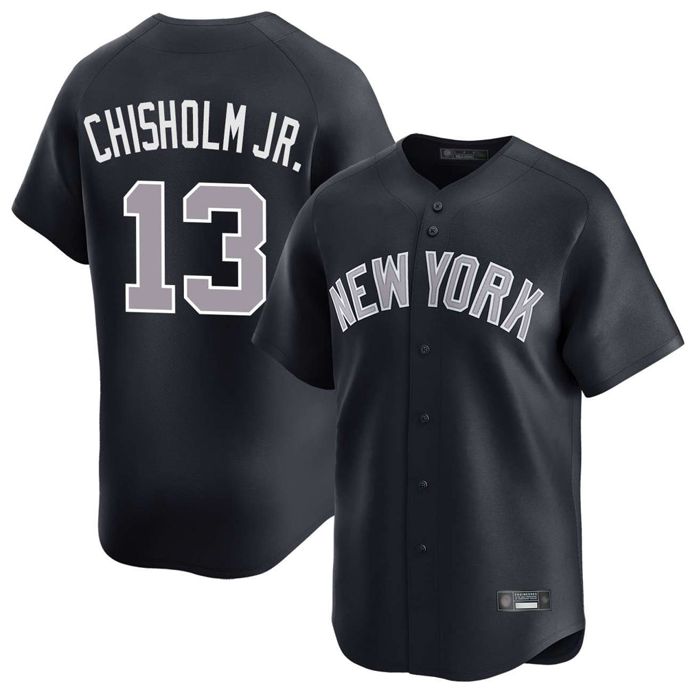 NY.Yankees #13 Jazz Chisholm Jr Player Navy Limited Home Stitched Jerseys