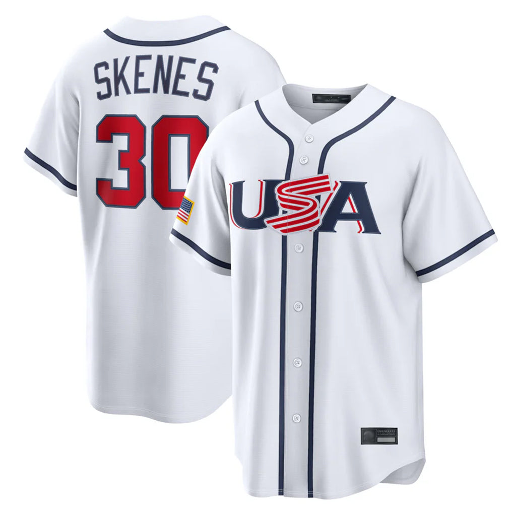 P.Pirates #30 Paul Skenes Player White USA 2026 World Classic Home Limited Stitched Jerseys