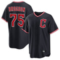 C.Guardians #75 Connor Brogdon Player Navy Home Game Gdoa Stitched Jerseys