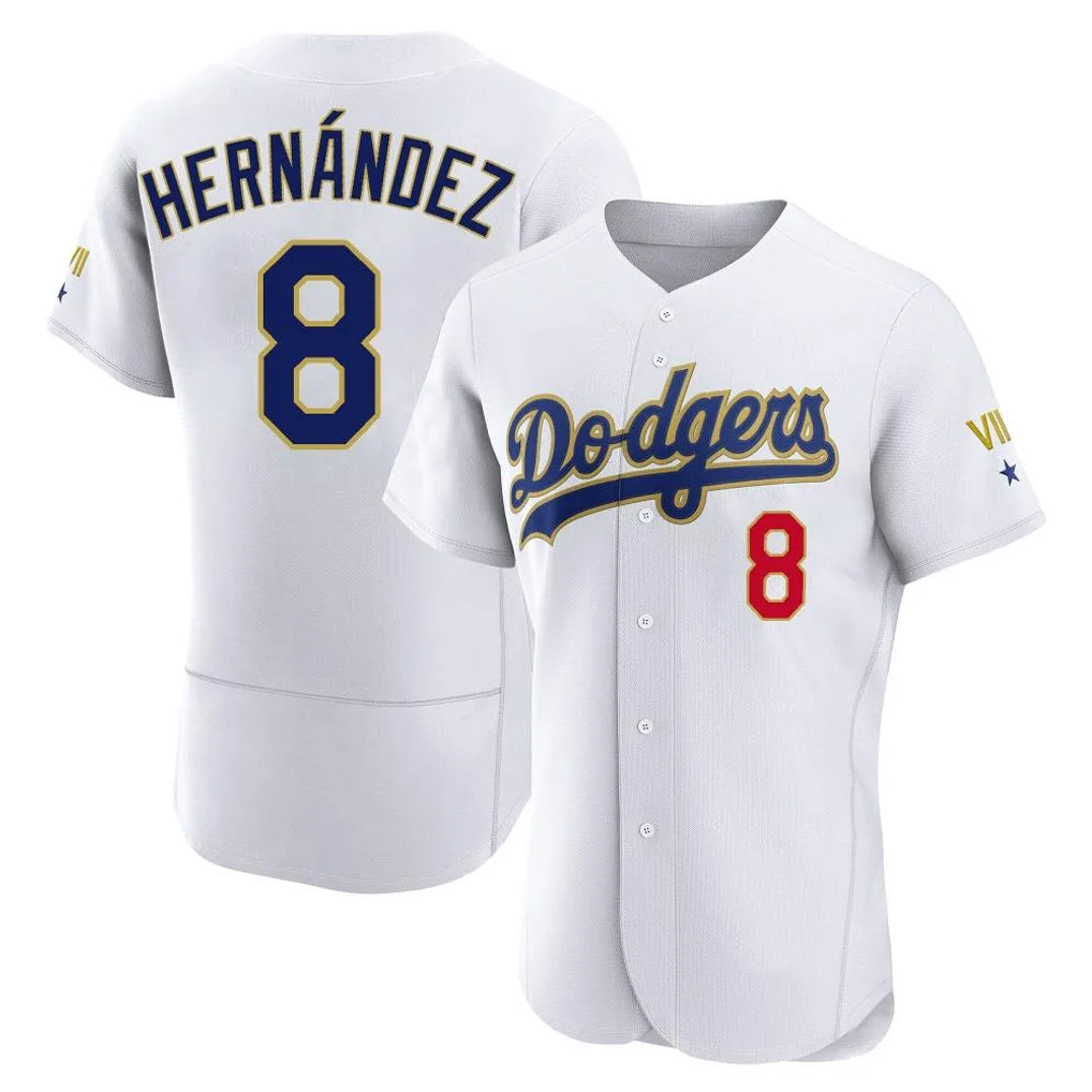 LA.Dodgers #8 Enrique Hern¨¢ndez Player Gold White 2026 Collection Stadium Limited Elite Gdoa Stitched Jerseys