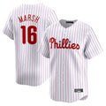 P.Phillies #16 Brandon Marsh Player White Home Limited Stitched Jerseys