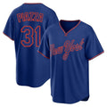 NY.Mets #31 Mike Piazza Player Royal T-shirt Home Game Stitched Jerseys