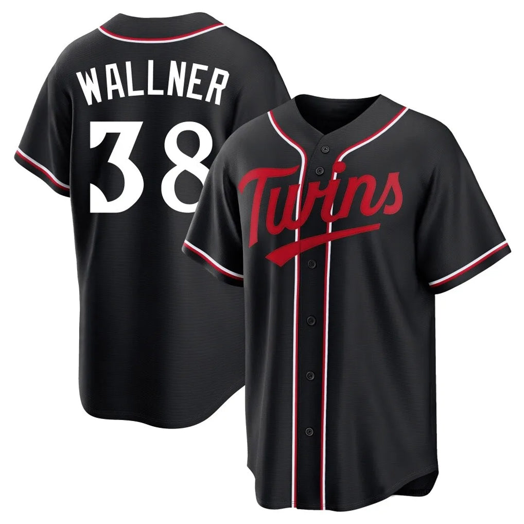 M.Twins #38 Matt Wallner Player Black Fashion Out Home Limited Gdoa Stitched Jerseys