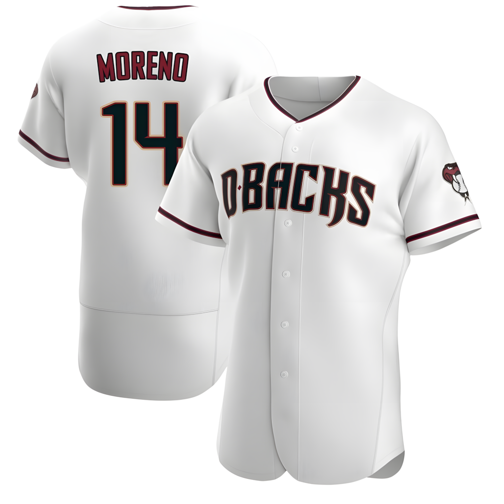 A.Diamondbacks #14 Gabriel Moreno Player White Crimson Home Stitched Jerseys