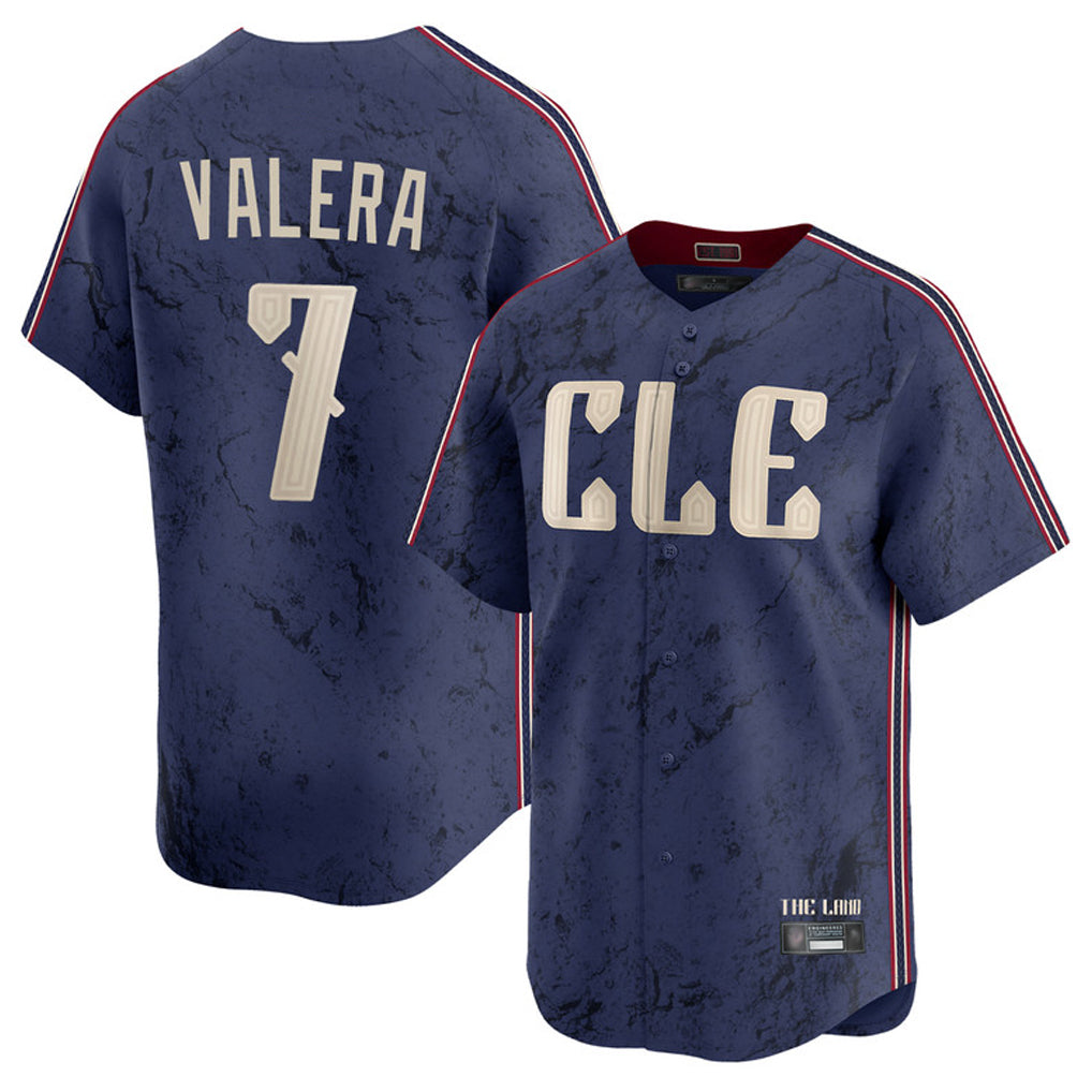C.Guardians #7 George Valera Player Navy City Connect Limited Home Gdoa Stitched Jerseys