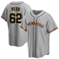 SF.Giants #62 Logan Webb Player Gray Home Game Stitched Jerseys