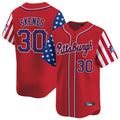 P.Pirates #30 Paul Skenes Player Red 2025 Independence Day Vapor Premier Limited Gdoa Stitched Jerseys