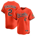 B.Orioles #2 Gunnar Henderson Player Orange Limited Home Game Gdoa Stitched Jerseys