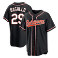 B.Orioles #29 Samuel Basallo Player Black Out Home Game Gdoa Stitched Jerseys