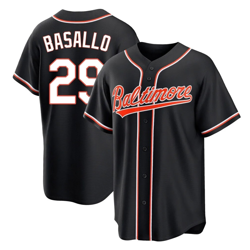 B.Orioles #29 Samuel Basallo Player Black Out Home Game Gdoa Stitched Jerseys