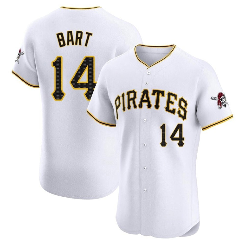 P.Pirates #14 Joey Bart Player White Home Limited Elite Gdoa Stitched Jerseys