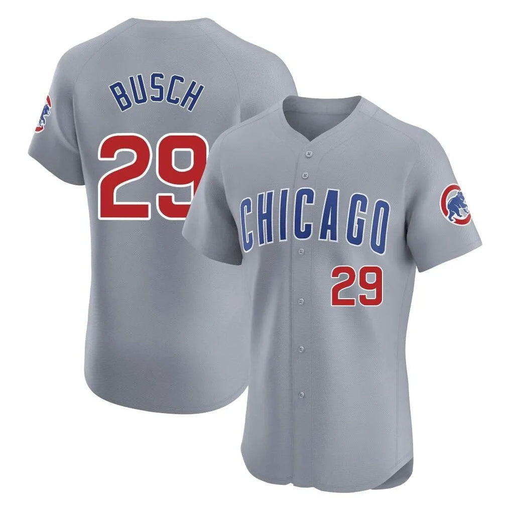C.Cubs #29 Michael Busch Player Gray Road Limited Elite Home Gdoa Stitched Jerseys