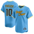 M.Brewers #10 Sal Frelick Player Light Blue City Connect Home Limited Gdoa Stitched Jerseys
