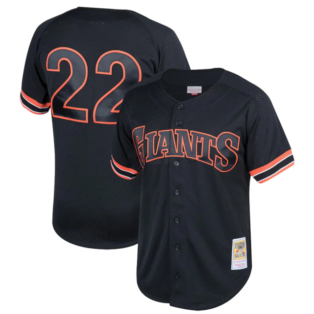 SF.Giants #22 Will Clark Player Black Mitchell & Ness Cooperstown Collection Limited Stitched Jerseys