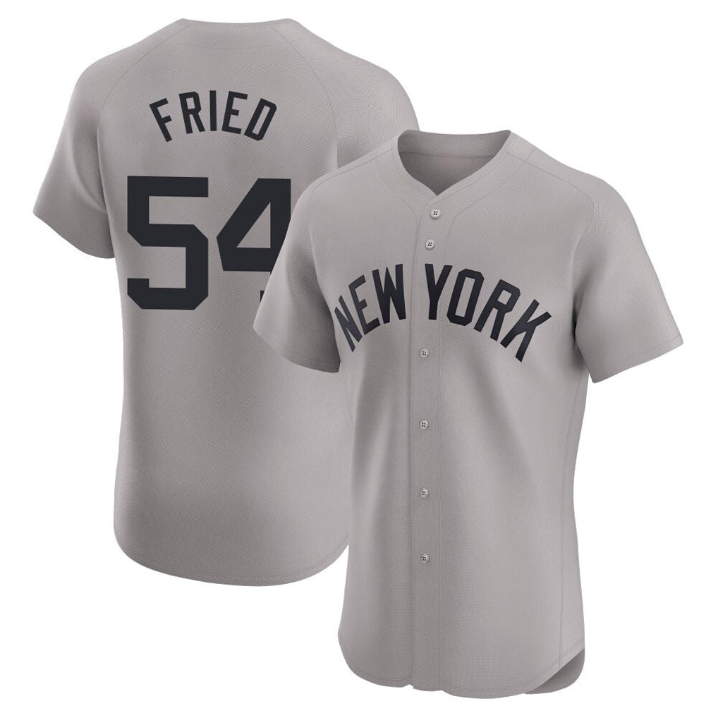 NY.Yankees #54 Max Fried Player Gray Limited Elite Home Stitched Jerseys