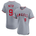 LA.Angels #9 Zach Neto Player Gray Home Limited Elite Gdoa Stitched Jerseys