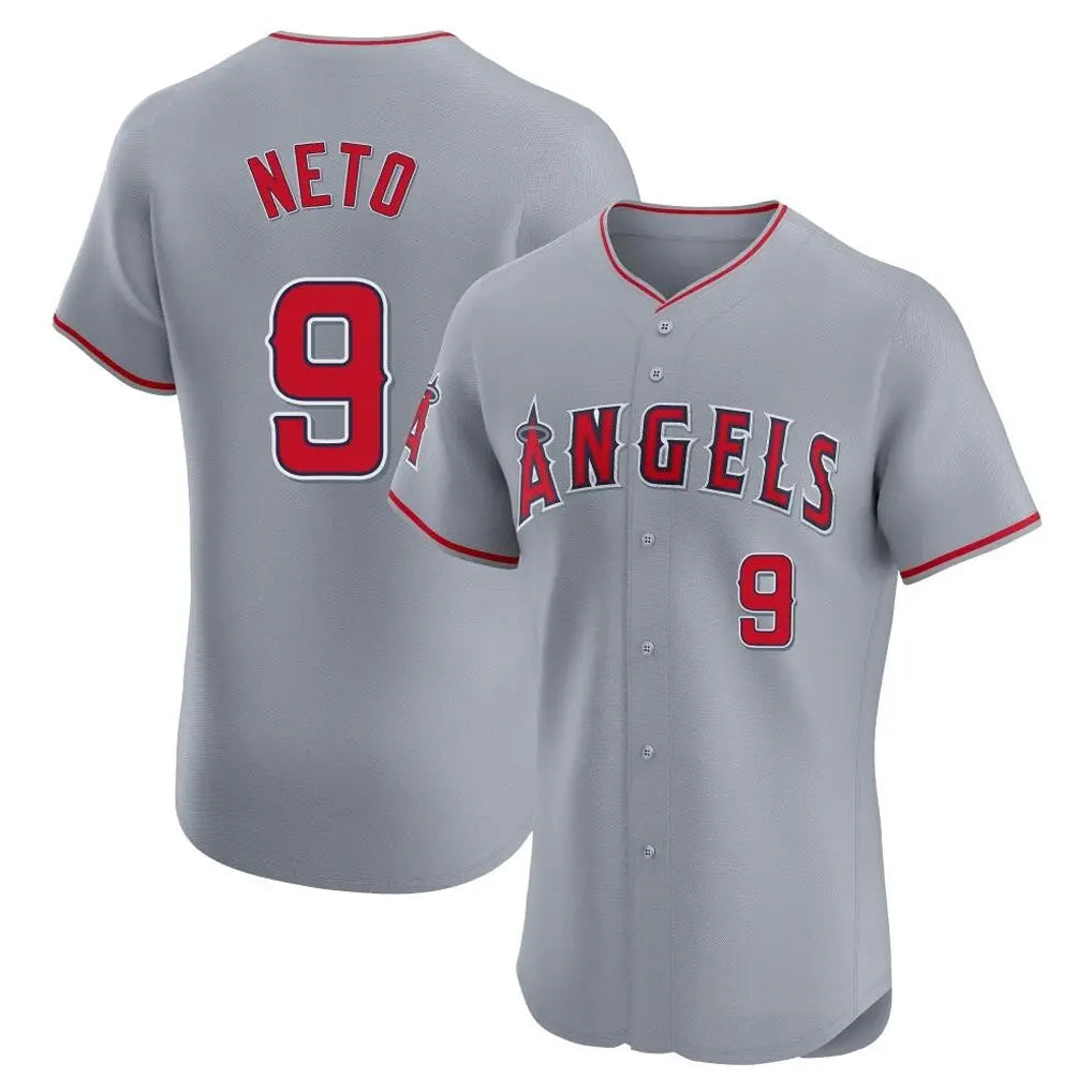 LA.Angels #9 Zach Neto Player Gray Home Limited Elite Gdoa Stitched Jerseys