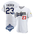 LA.Dodgers #23 Kyle Tucker Player Gold White World Series Meet 2026 Collection Stadium Limited Elite Gdoa Stitched Jerseys