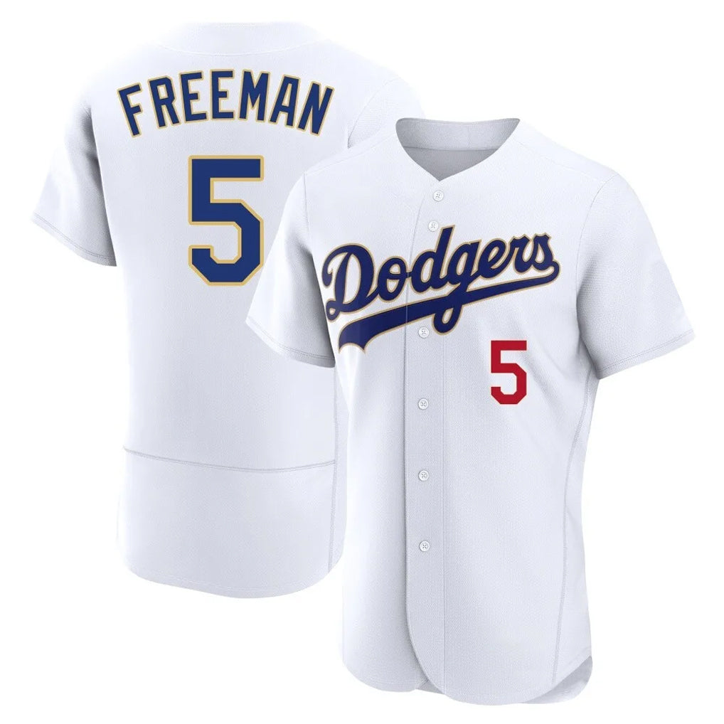 LA.Dodgers #5 Freddie Freeman Player Gold White 2026 Collection Stadium Limited Elite Gdoa Stitched Jerseys
