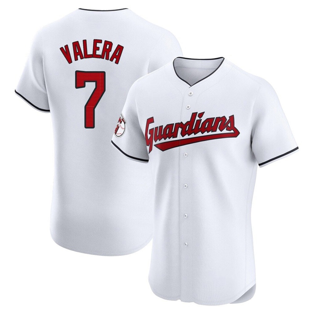 C.Guardians #7 George Valera Player White Limited Elite Home Gdoa Stitched Jerseys