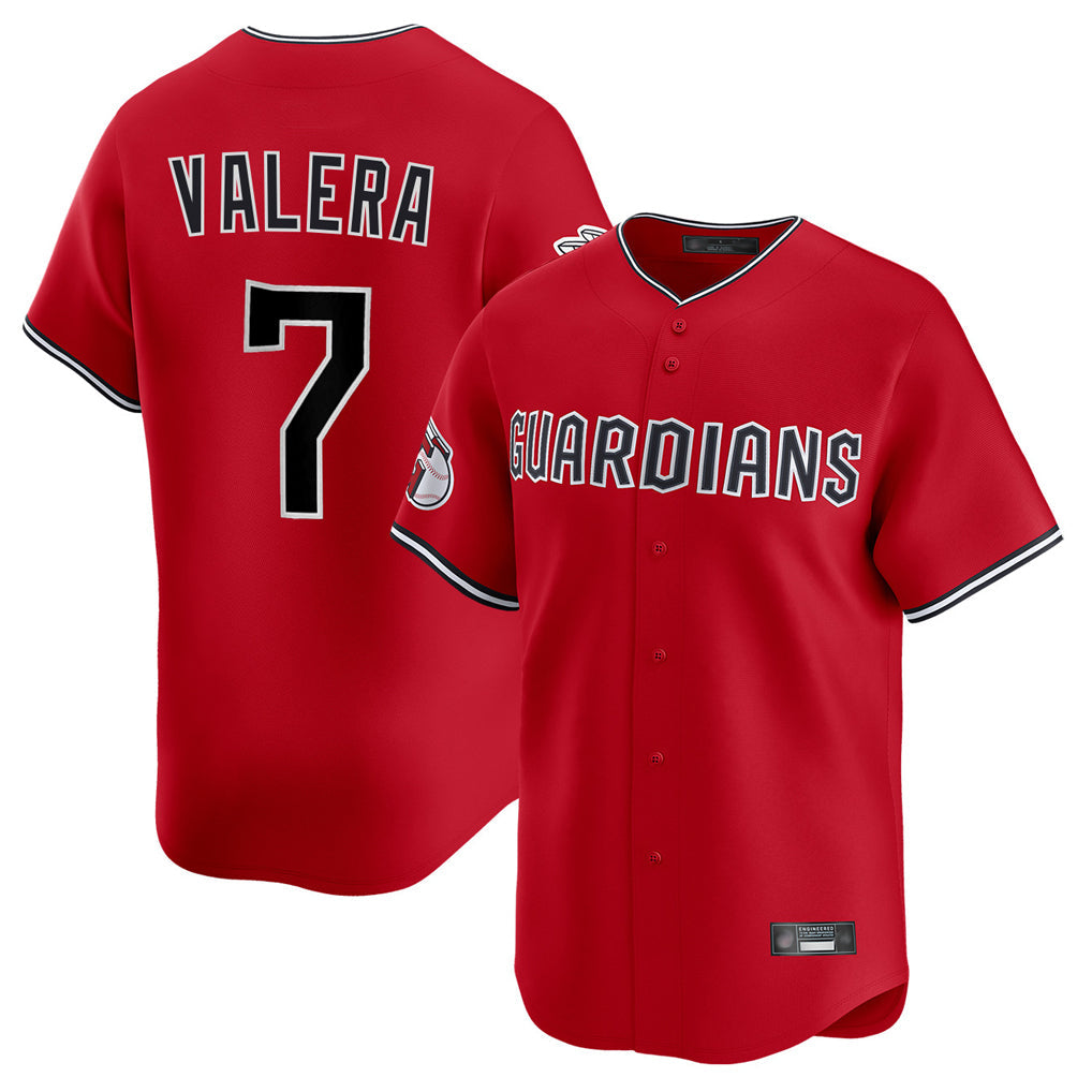 C.Guardians #7 George Valera Player Red Limited Home Gdoa Stitched Jerseys