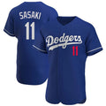 LA.Dodgers #11 Roki Sasaki Player Royal Limited Elite Home Gdoa Stitched Jerseys