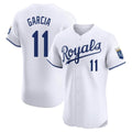 KC.Royals #11 Maikel Garcia Player White Alt Limited Elite Home Gdoa Stitched Jerseys