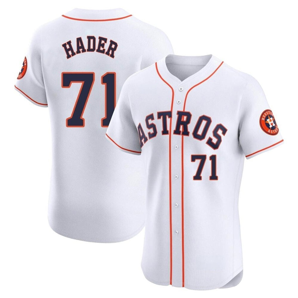 H.Astros #71 Josh Hader Player White Limited Elite Home Gdoa Stitched Jerseys