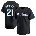 M.Marlins #21 Graham Pauley Player Black  Home Limited Gdoa Stitched Jerseys