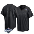 LA.Dodgers #3 Edwin D¨ªaz Player Black World Series Pitch Fashion T-shirt Gdoa Stitched Jerseys