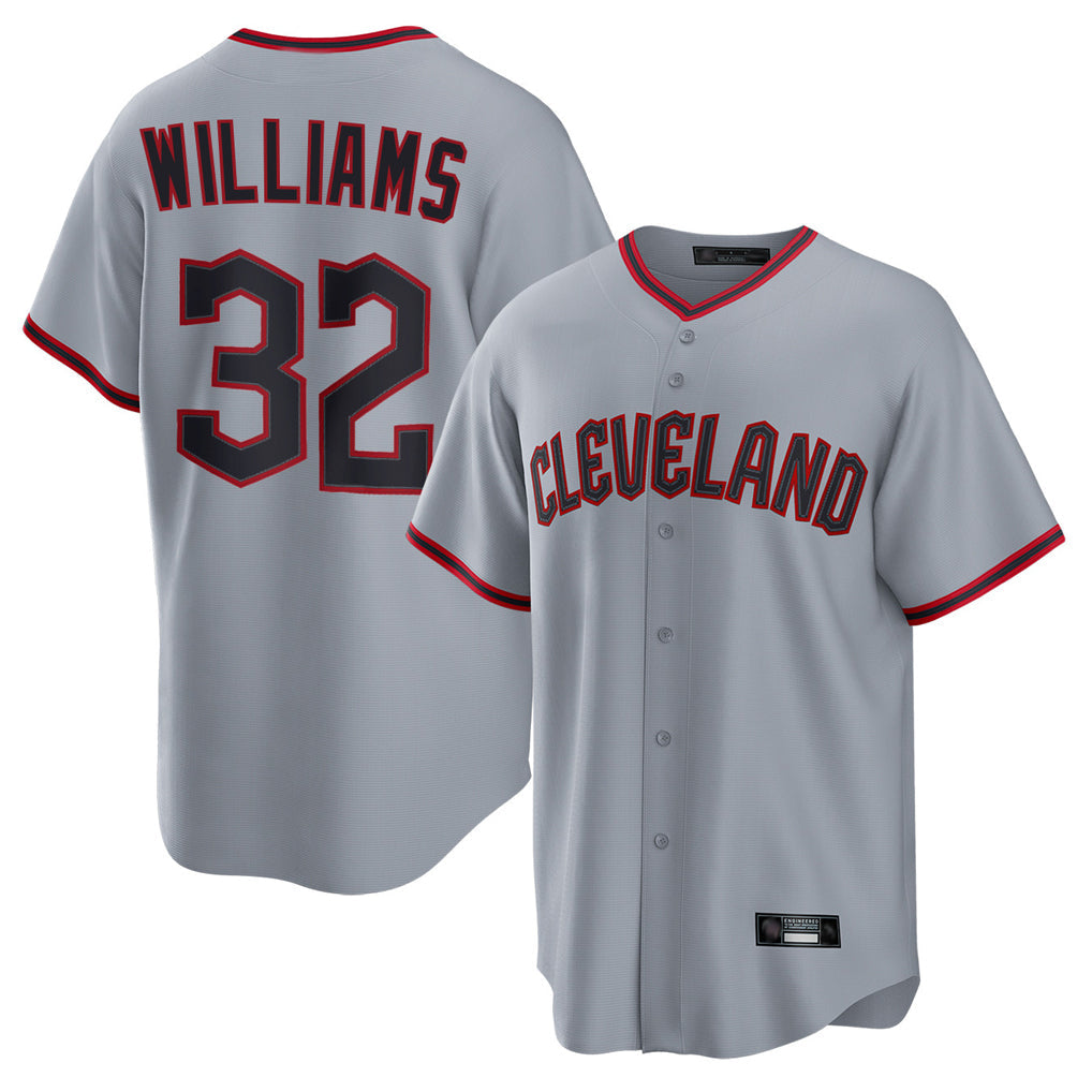 C.Guardians #32 Gavin Williams Player Gray Home Game Gdoa Stitched Jerseys