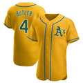 Athletics #4 Lawrence Butler player Gold Authentic Alternate Stitched Jersey