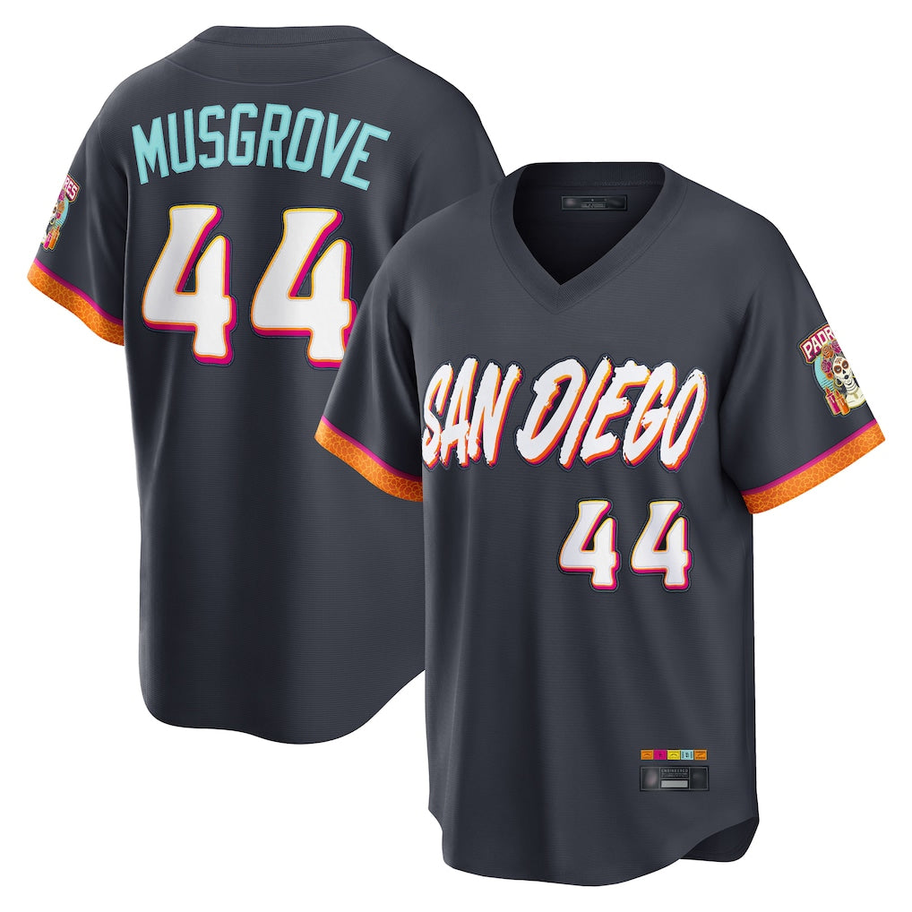 S.Diego Padres #44 Joe Musgrove Player Obsidian 2026 City Connect Home Limited T-shirt Stitched Jerseys