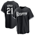 T.Rangers #21 Jake Burger Player Black Home Limited Gdoa Stitched Jerseys