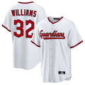 C.Guardians #32 Gavin Williams Player White Game Home Gdoa Stitched Jerseys