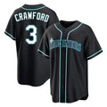 S.Mariners #3 J.P. Crawford Player Black Fashion Home Limited Gdoa Stitched Jerseys