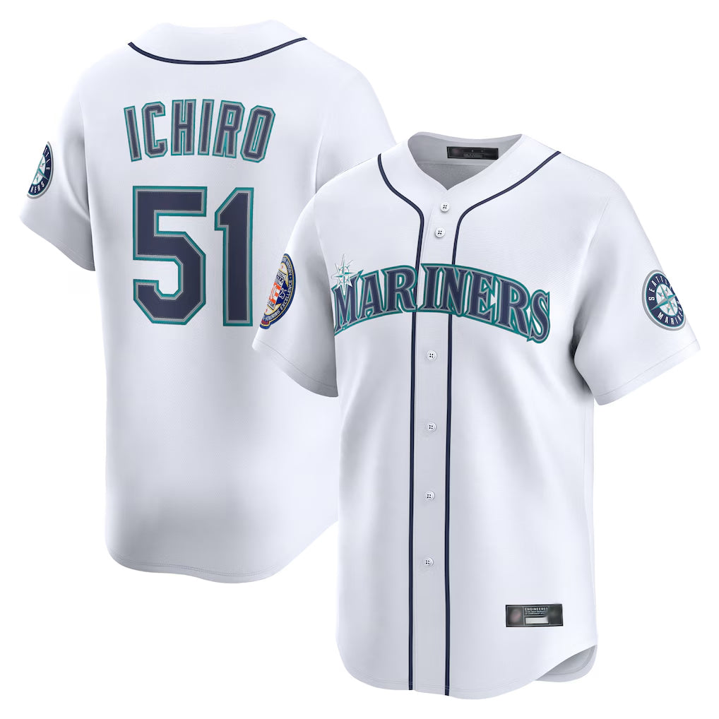 S.Mariners #51 Ichiro Suzuki Player White 2025 National Hall of Fame Home Limited Gdoa Stitched Jerseys