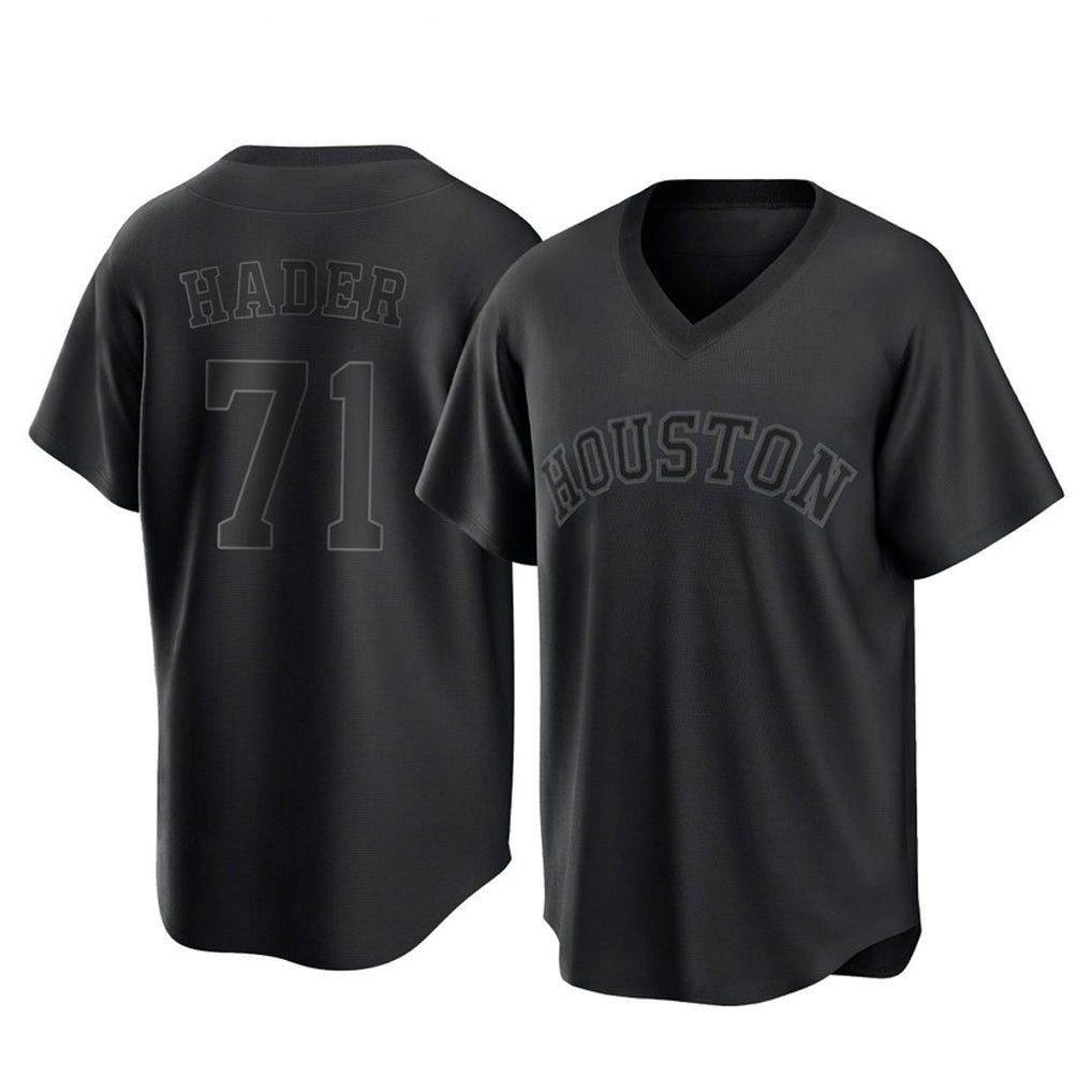 H.Astros #71 Josh Hader Player Black Fashion T-shirt Home Game Gdoa Stitched Jerseys