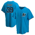 M.Marlins #39 Eury Perez Player Blue Home Game Gdoa Stitched Jerseys