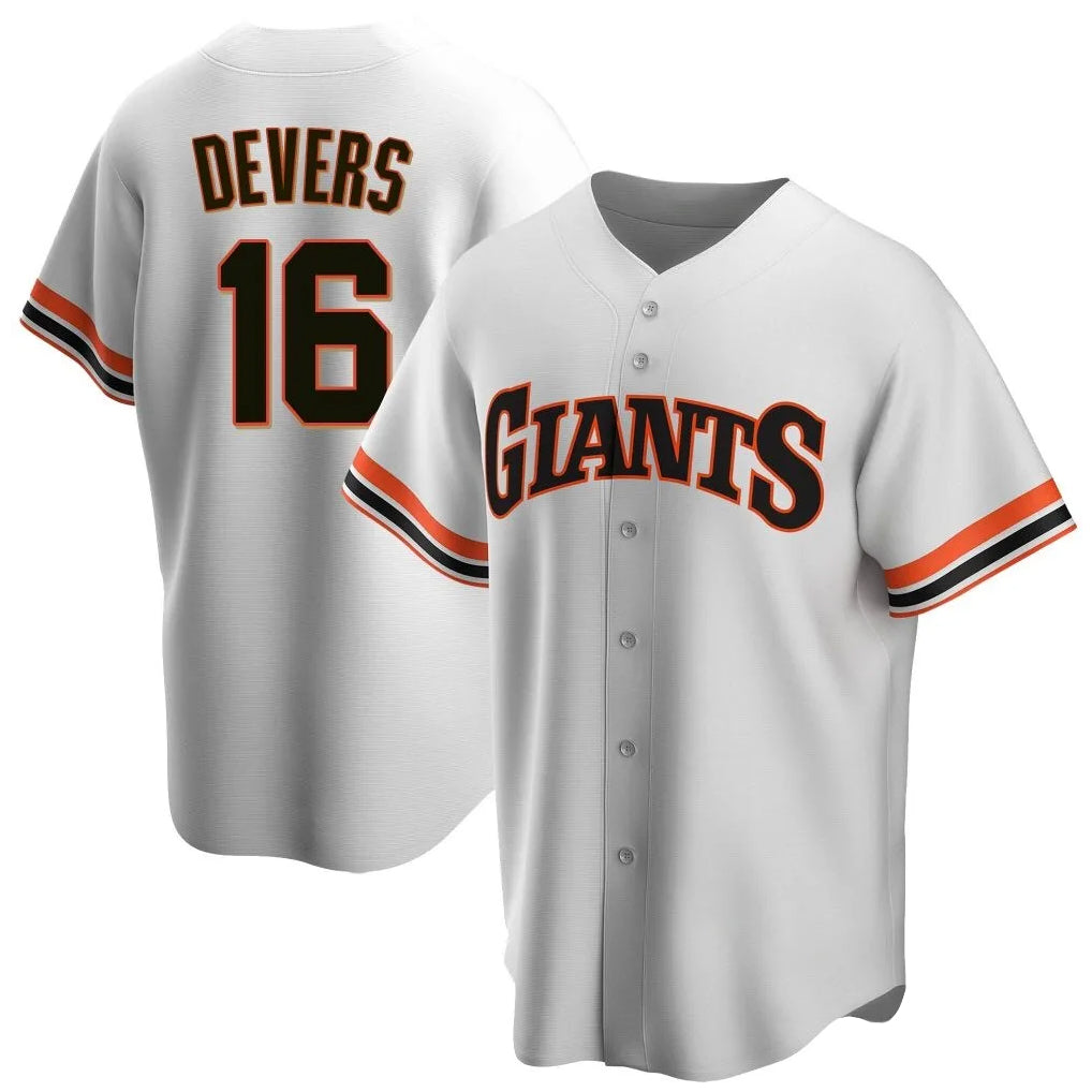 SF.Giants #16 Rafael Devers Player White Throwback Cooperstown Collection Home Game Gdoa Stitched Jerseys