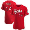 C.Reds #14 Pete Rose Player Red Limited Elite Home Gdoa Stitched Jerseys